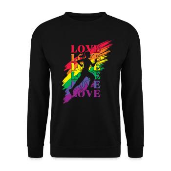 Courir la fierté LGBT - Sweat-shirt Unisexe - noir - Devant - Alina (178cm) & Michal (187cm)