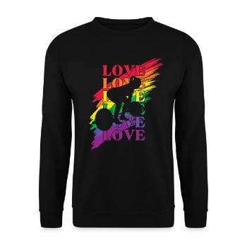 Haltérophilie LGBT Pride - Sweat-shirt Unisexe - noir - Devant - Alina (178cm) & Michal (187cm)
