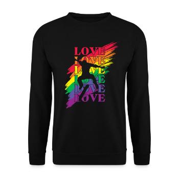 Skater LGBT Pride - Unisex Pullover - Schwarz - Vorne - Alina (178cm) & Michal (187cm)