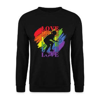 femmes Badminton LGBT Pride - Sweat-shirt Unisexe - noir - Devant - Alina (178cm) & Michal (187cm)