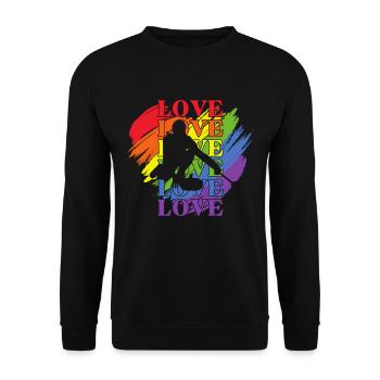 Curling LGBT Pride - Sweat-shirt Unisexe - noir - Devant - Alina (178cm) & Michal (187cm)