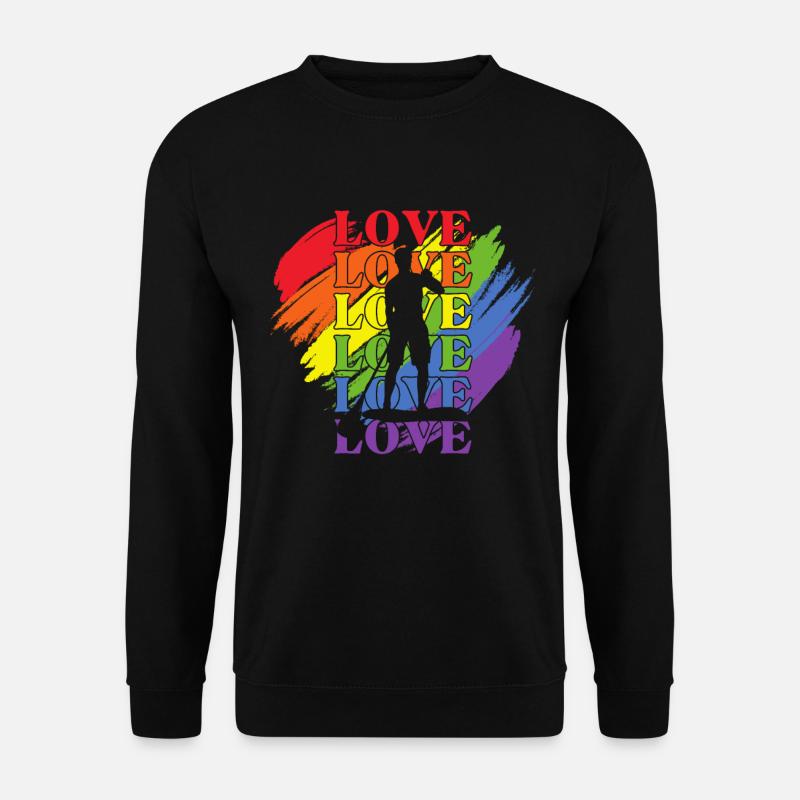 Paddleboard LGBT Pride - Unisex Sweatshirt - black