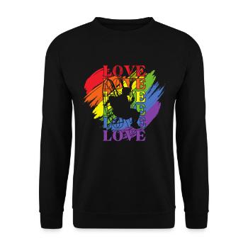 Paramoteur LGBT Pride - Sweat-shirt Unisexe - noir - Devant - Alina (178cm) & Michal (187cm)