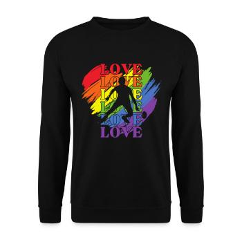 Badminton LGBT Pride - Sweat-shirt Unisexe - noir - Devant - Alina (178cm) & Michal (187cm)