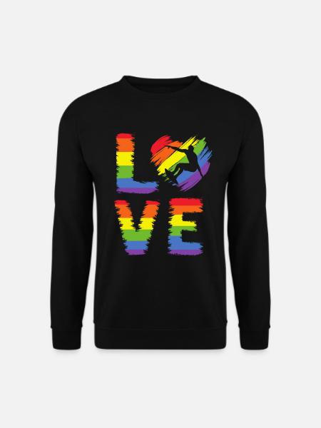Surfer LGBT Pride - Sweat-shirt Unisexe - noir