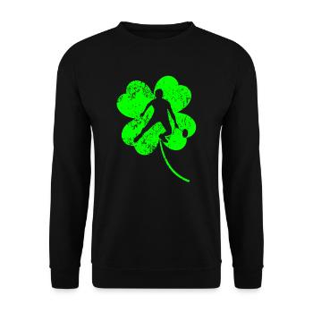 Badminton Trèfle de la Saint-Patrick - Sweat-shirt Unisexe - noir - Devant - Alina (178cm) & Michal (187cm)