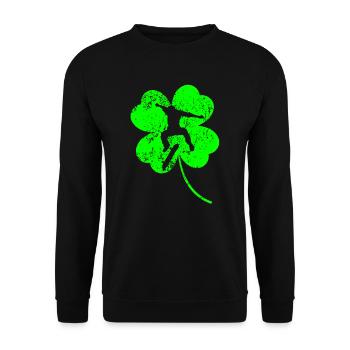 Patineur trèfle de la Saint-Patrick - Sweat-shirt Unisexe - noir - Devant - Alina (178cm) & Michal (187cm)