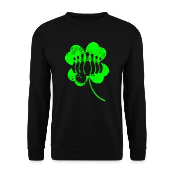 Bowling Trèfle de la Saint-Patrick - Sweat-shirt Unisexe - noir - Devant - Alina (178cm) & Michal (187cm)