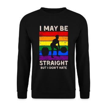 Haltérophilie Droits LGBT - Sweat-shirt Unisexe - noir - Devant - Alina (178cm) & Michal (187cm)