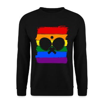 Tischtennis LGBT Pride - Unisex Pullover - Schwarz - Vorne - Alina (178cm) & Michal (187cm)