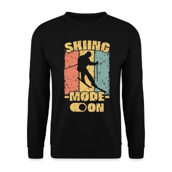 Ski rétro - Sweat-shirt Unisexe - noir - Devant - Alina (178cm) & Michal (187cm)