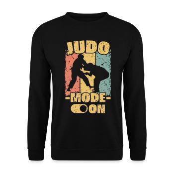 Judo retro - Unisex Sweatshirt - black - Front - Alina (178cm) & Michal (187cm)