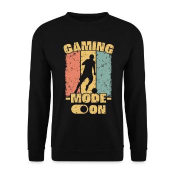 Fußball Retro - Unisex Pullover - Schwarz - Vorne - Alina (178cm) & Michal (187cm)