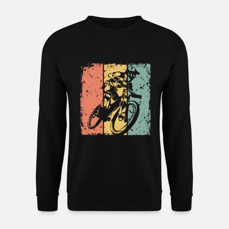 Biken Retro - Unisex Pullover - Schwarz