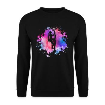 Femmes grimpeuses - Sweat-shirt Unisexe - noir - Devant - Alina (178cm) & Michal (187cm)