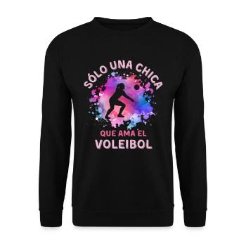 Women's Volleyball Girl - Unisex Sweatshirt - black - Front - Alina (178cm) & Michal (187cm)