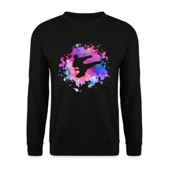 Women Taekwondo Girl - Unisex Sweatshirt - black - Front - Alina (178cm) & Michal (187cm)