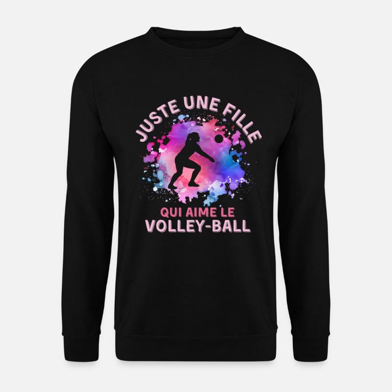 Volleyball Mädchen - Unisex Pullover - Schwarz