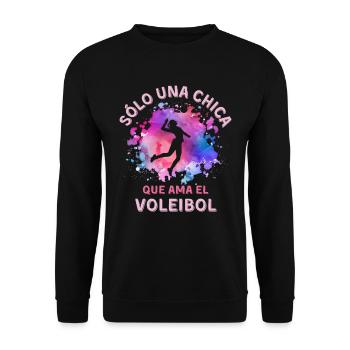 Women's Volleyball Girl - Unisex Sweatshirt - black - Front - Alina (178cm) & Michal (187cm)