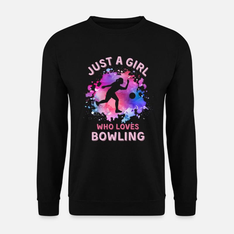 Frauen Bowling Mädchen - Unisex Pullover - Schwarz
