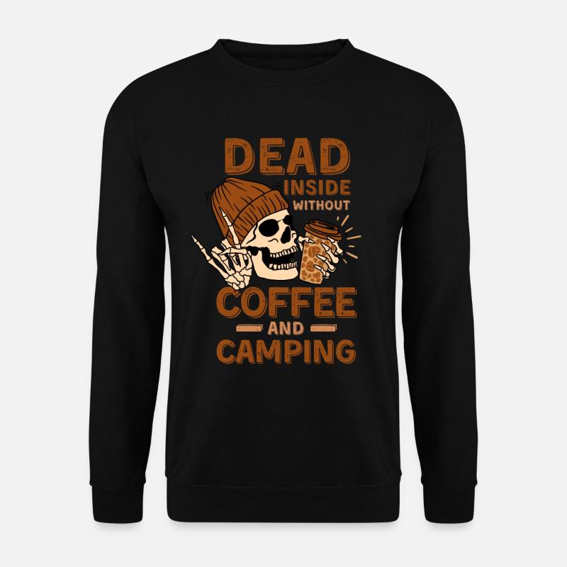 Coffee Camping skeleton - Unisex Sweatshirt - black