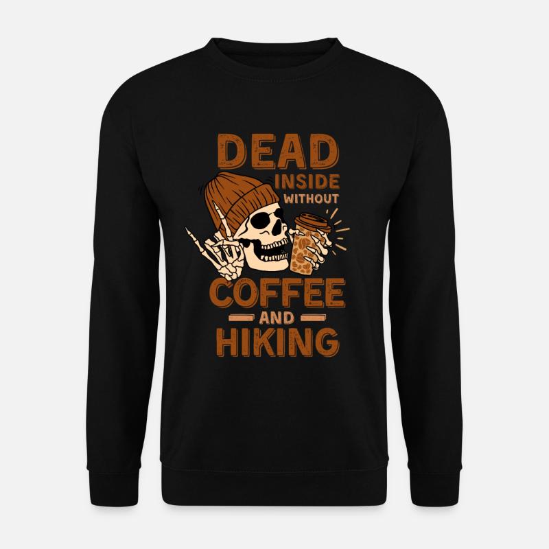 Coffee Hiking skeleton - Unisex Sweatshirt - black