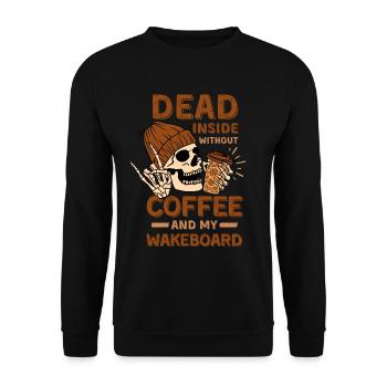 Coffee Wakeboarding skeleton - Unisex Sweatshirt - black - Front - Alina (178cm) & Michal (187cm)