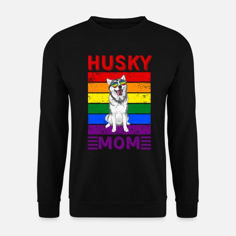 Husky Mom LGBTQ - Unisex Sweatshirt - black