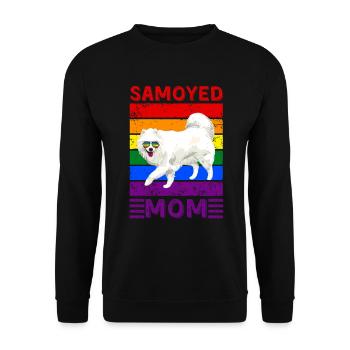 Samoyed Mom LGBTQ - Unisex Sweatshirt - black - Front - Alina (178cm) & Michal (187cm)