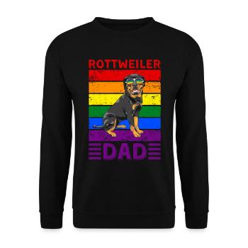 Rottweiler Dad LGBTQ - Unisex Sweatshirt - black - Front - Alina (178cm) & Michal (187cm)
