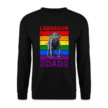 Labrador Dad LGBTQ - Unisex Sweatshirt - black - Front - Alina (178cm) & Michal (187cm)