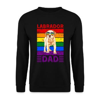 Labrador Dad LGBTQ - Unisex Sweatshirt - black - Front - Alina (178cm) & Michal (187cm)