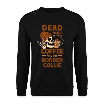Coffee Border-collie lover - Unisex Sweatshirt - black - Front - Alina (178cm) & Michal (187cm)