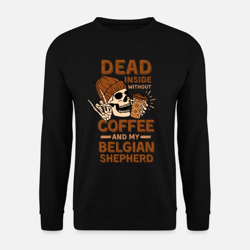 Coffee Belgian-shepherd lover - Unisex Sweatshirt - black