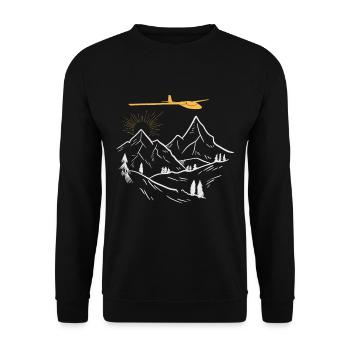 Gliding Flying Glider - Unisex Sweatshirt - black - Front - Alina (178cm) & Michal (187cm)