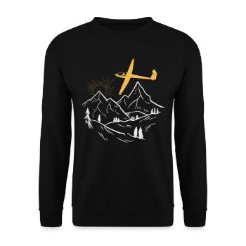 Gliding Flying Glider - Unisex Sweatshirt - black - Front - Alina (178cm) & Michal (187cm)