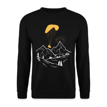 Paragliding - Unisex Sweatshirt - black - Front - Alina (178cm) & Michal (187cm)