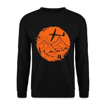 Gliding Flying Glider - Unisex Sweatshirt - black - Front - Alina (178cm) & Michal (187cm)