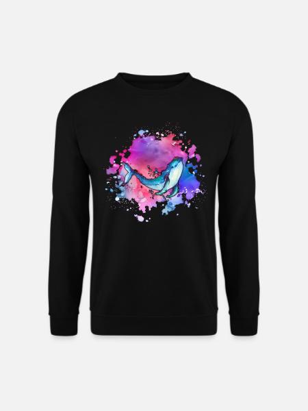 Whale earth-day ocean-day - Unisex Sweatshirt - black