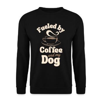 Coffee Dog lover - Unisex Sweatshirt - black - Front - Alina (178cm) & Michal (187cm)