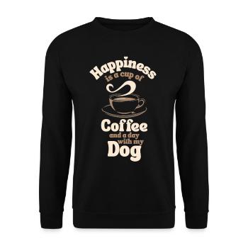 Coffee Dog lover - Unisex Sweatshirt - black - Front - Alina (178cm) & Michal (187cm)