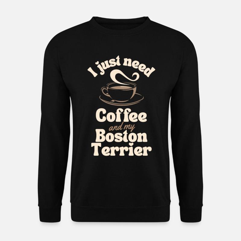 Coffee Boston-terrier lover - Unisex Sweatshirt - black