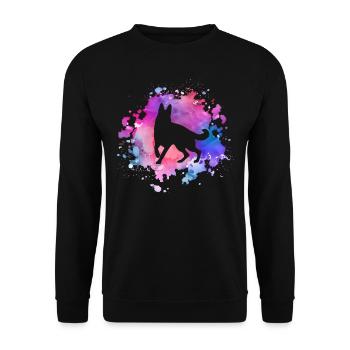German-shepherd dog lover - Unisex Sweatshirt - black - Front - Alina (178cm) & Michal (187cm)