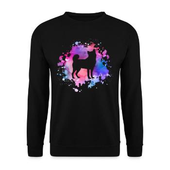 Akita dog lover - Unisex Sweatshirt - black - Front - Alina (178cm) & Michal (187cm)
