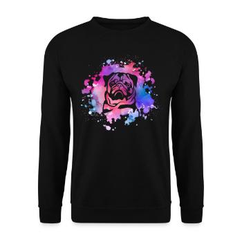 Amoureux des chiens carlin - Sweat-shirt Unisexe - noir - Devant - Alina (178cm) & Michal (187cm)