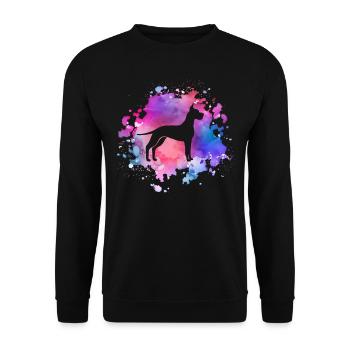 Great-dane dog lover - Unisex Sweatshirt - black - Front - Alina (178cm) & Michal (187cm)