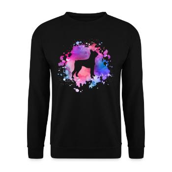 Boston-Terrier Hundeliebhaber - Unisex Pullover - Schwarz - Vorne - Alina (178cm) & Michal (187cm)