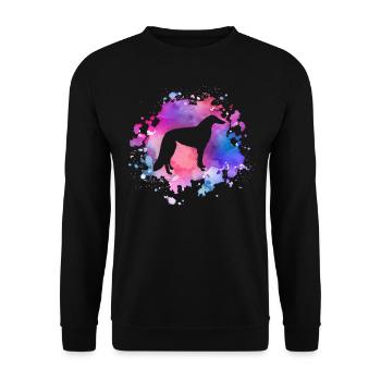 Barsoi-Hundeliebhaber - Unisex Pullover - Schwarz - Vorne - Alina (178cm) & Michal (187cm)