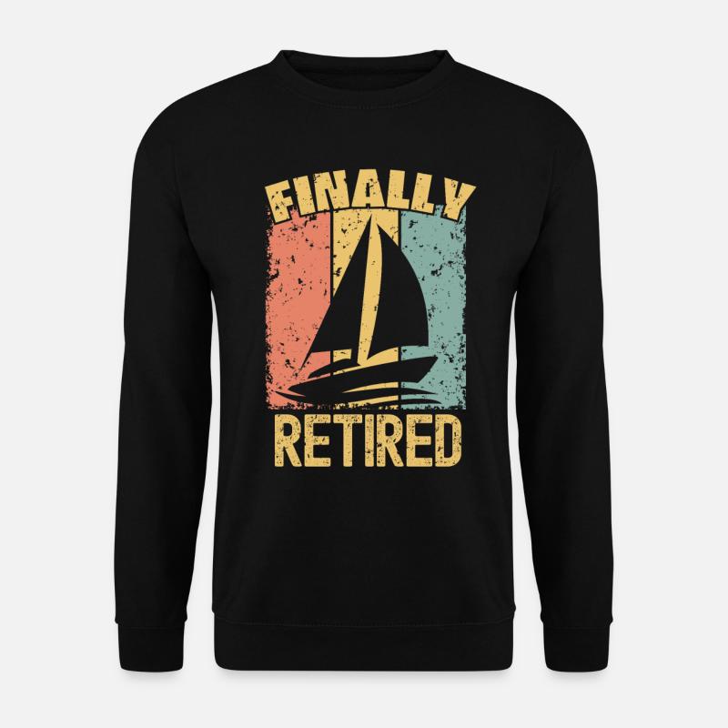 Sailing retirement retro - Unisex Sweatshirt - black