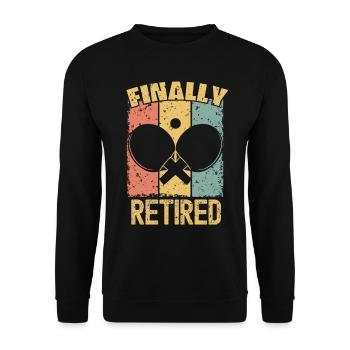Table-tennis retirement retro - Unisex Sweatshirt - black - Front - Alina (178cm) & Michal (187cm)